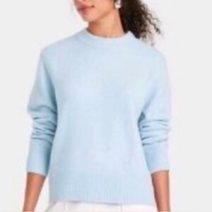 NWT A New Day Light Blue Crewneck Pullover Super Soft  Cozy Sweater- 1X and 2X